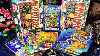 TAROT AVATARA NEW RELEASE UNBOXING FLIP THROUGH WOAH 🤯 AWESOME 😎 COLOR POPS LETS HAVE A LOOK 👀 [upl. by Rehpotsirhc225]