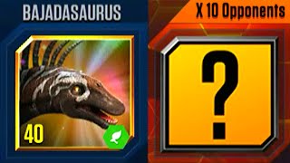 BAJADASAURUS DEFEAT 10 OPPONENTS  JURASSIC WORLD THE GAME [upl. by Rednave]