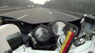 Yamaha FZR 1000 0250 kmh in 1080p [upl. by Lattie]