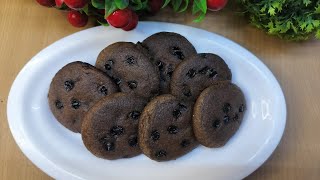 EGGLESS HEALTHY CHOCOLATE COOKIESNO OVEN EASY DOUBLE CHOCOLATE CHIPS COOKIES RECIPE AT HOME [upl. by Highams973]