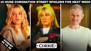 10 Huge Coronation Street Spoilers for August 26th to 30th  from corrie 2024 spoilers [upl. by Pooh]