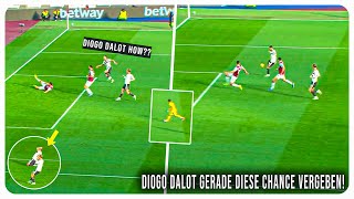 DIOGO DALOT MISSES AN OPEN NET FOR MAN UNITED 😳 [upl. by Zoller]