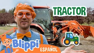 Blippi con el tractor y el camión de volteo  Videos de vehículos para niños  Videos Educativos [upl. by Trocki838]