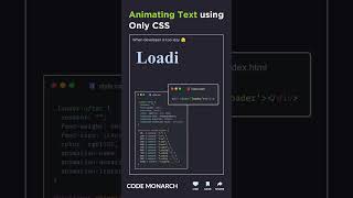 Master CSS Text Animation 🌟 Create Stunning Loading Effects [upl. by Dickman]