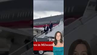 Trump Arrives in Milwaukee For RNC Speech donaldtrump trump biden Donald Joe Biden Rally Shooting [upl. by Bonne355]