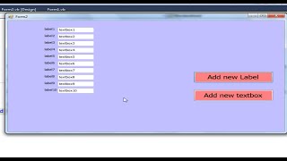 Visual basicnet Dynamically created controlsTEXTBOXLABEL [upl. by Anyat330]