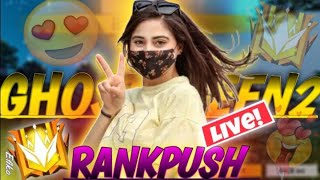 🔴LIVE Freefire Game Rankpush 🎮 👑Freefire live With GHOSTQUEEN2💖FF Live 👧 Gamershorts [upl. by Smaj]