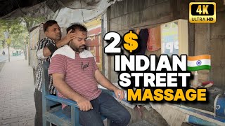 2 Head amp Back Massage in 🇮🇳 Street Barber Pradeep asmr indianbarber sensoryoverload relaxation [upl. by Kcerb659]