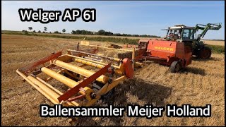 Welger AP 61 amp Ballensammelwagen Meijer Holland  fofftein [upl. by Isyad]