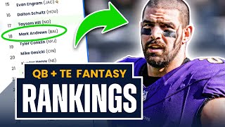 Week 5 Fantasy Football Rankings amp Tiers  Quarterbacks amp Tight Ends StartSit Lineup Advice 2024 [upl. by Meaghan114]