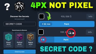 Not pixel airdrop secret code today Not pixel airdrop 4PX paint reward  Not pixel airdrop update [upl. by Lynnet]