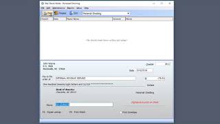 CheckWriter Printing a Business or Wallet Check [upl. by Witha19]