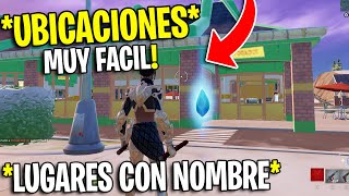 RECOGE FRAGMENTOS DE GEMAS EN UBICACIONES CON NOMBRE FORTNITE 😱💎 UBICACIONES CON NOMBRE FORTNITE [upl. by Rice]