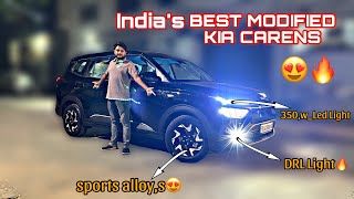 India’s Best Modified KIA CARENS 2024 With sports ally’sdrl light KiaCarens base to top model 😱 [upl. by Alilak]