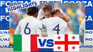 Highlights ItaliaGeorgia 50  Campionato Europeo UEFA Under 19  Elite Round [upl. by Bullen]