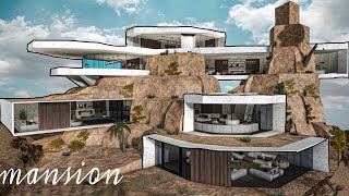 Bloxburg Mansion Mountain Modern House  House Build  Roblox [upl. by Gomez]