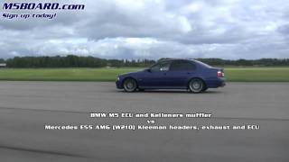 HD Mercedes E55 AMG W210 Kleeman nonKompressor vs BMW M5 E39 50250 kmh [upl. by Allan]