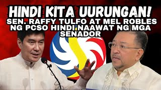 SENADOR RAFFY TULFO AT GENERAL MANAGER NG PCSO MEL ROBLES NAG BANGAYAN SA SENADO HINDI NAAWAT [upl. by Urbanna]