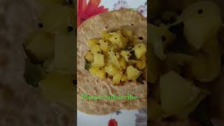 CHAPPATHI AND POTATO BAJI 😍😍food chappathi potato baji [upl. by Adrien]