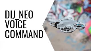 how to use voice command DJI NEO drone dji neo voicecommand dronie twometersflat [upl. by Itra]