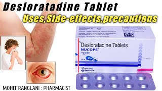 Desloratadine tablet 5 mg  Desloratadine Tablet UsesSide effectsDose and precautions  In Hindi [upl. by Lucy]