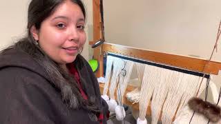 Stacey Williams Tlingit At Work  Shares Weaving Using Chilkat amp Ravenstail Techniques [upl. by Anglo]