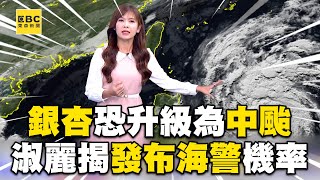 銀杏增強中「恐升級為中颱」會來台灣嗎？！ 王淑麗揭「發布海警」機率：周三路徑成關鍵newsebc [upl. by Cini127]