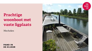 Prachtige woonboot te koop met vaste ligplaats bij natuurgebied Zennegat in Mechelen [upl. by Brantley302]