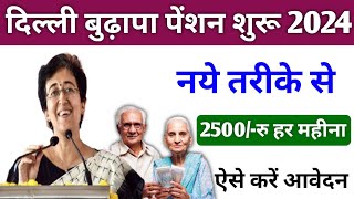 दिल्ली बुढ़ापा पेंशन शुरू  Delhi vridha pension online apply  How to apply old age pension in delhi [upl. by Thgiled]