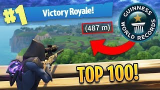 TOP 100 BEST FORTNITE SNIPER SHOTS OF ALL TIME [upl. by Anaerda]