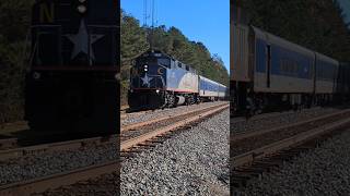 Amtrak Piedmont train P073 departs Raleigh NC near Nowell Road 11122024 [upl. by Egamlat825]