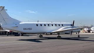 PT6 Turboprop Startup Beechcraft 1900C at Moorabbin Airport [upl. by Melvina]