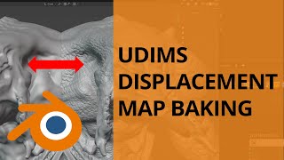 UDIMs displacement map baking in Blender [upl. by Gabel]