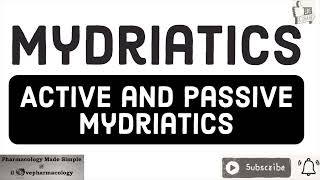 Pharmacology of Mydriatics  Active and Passive Mydriasis [upl. by Cedell688]