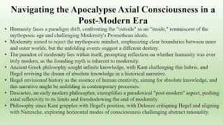 Navigating the Apocalypse Axial Consciousness in a Post Modern Era [upl. by Rudwik]