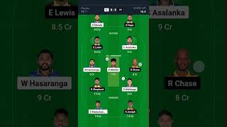 SL VS WI dream match cricket odi dream11team odimatch dream11 team [upl. by Leclair]