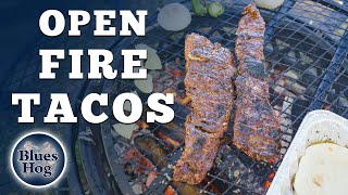 Campfire Cooking Skirt Steak Tacos Straight from the Farm [upl. by Eirrem152]