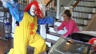 Scary Creepy Clown Steals Dad’s Car Then Gets Owned [upl. by Fillbert]