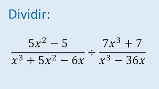 Division de fracciones algebraicas con polinomios ejemplo 01 [upl. by Yasmine152]