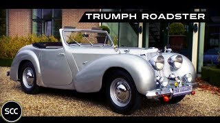 TRIUMPH ROADSTER 2000 1948  Modest test drive  Engine sound  SCC TV [upl. by Isidro]