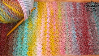 🧶 Perfect Crochet Scarf EASY One Row Repeat [upl. by Tutto]