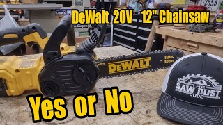 Unleash The Power Dewalt 20v 12quot Chainsaw Review And Demo [upl. by Woll264]