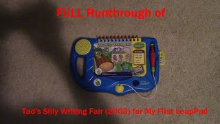 My First LeapPad  Tads Silly Writing Fair FULL Runthrough [upl. by Aslin665]