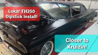 LOKAR TH350 TRANSMISSION DIPSTICK INSTALL 1960 CHEVY IMPALA [upl. by Llirrem]