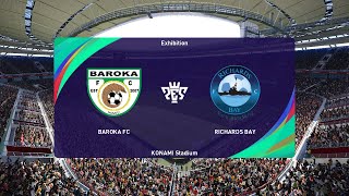 Baroka FC vs Richards Bay 08062024 DStv Premiership PES 2021 [upl. by Nwahsor]