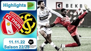 Highlights FC Thun vs FC Schaffhausen 11112022 [upl. by Brandes]