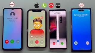 iPhone X Calling Sony Xperia 1 Incoming Outgoing Call  XIAOMI 9C Vs Samsung S25ultra FAKE Calls [upl. by Earvin248]