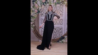 Exclusive Black Embellished Evening Gown – Elevate Your Elegance [upl. by Adnawaj]