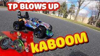 Traxxas MAXX tp motor blows up [upl. by Asilet]