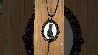 Black Cat Cameo Necklace By AOS Design [upl. by Aninep]